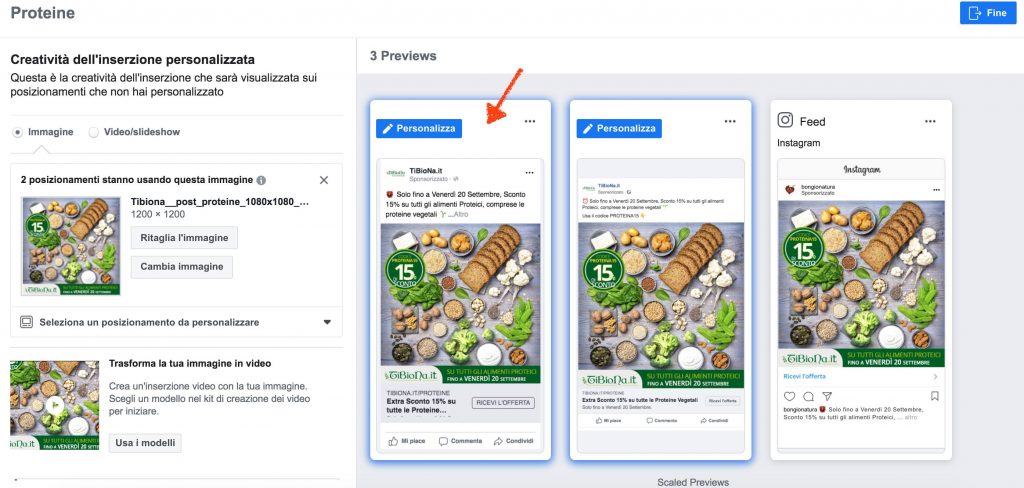 Facebook anteprima inserzioni weekly marketing recap