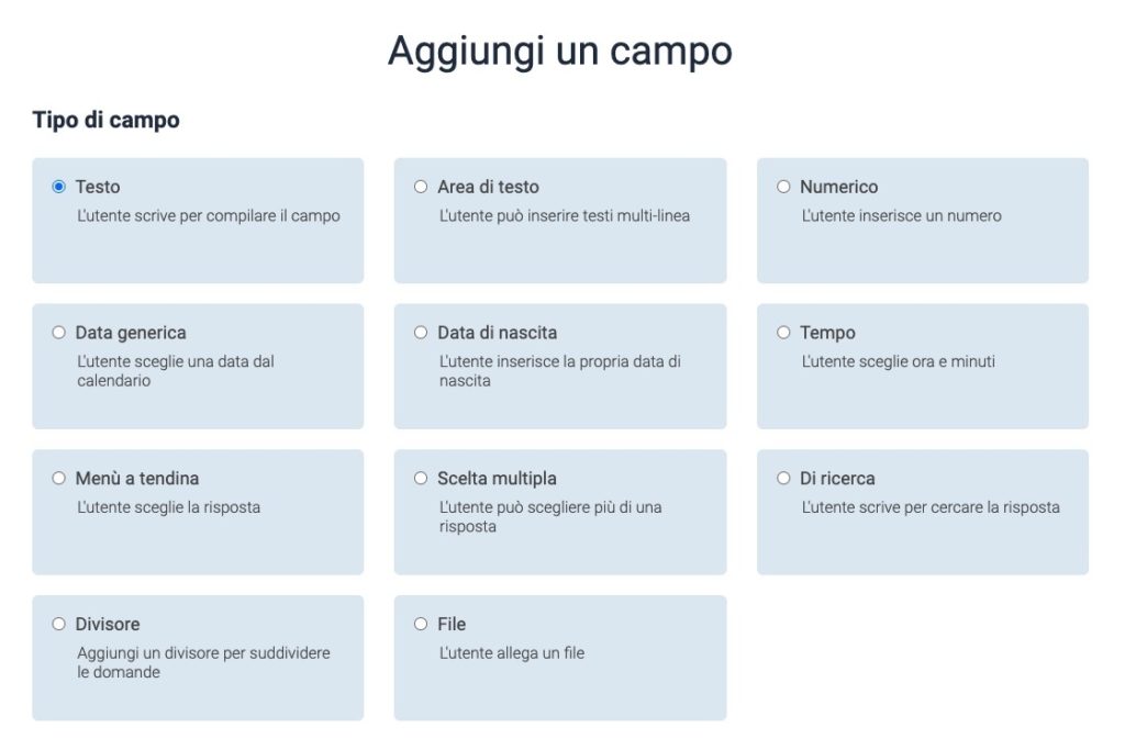 come personalizzare un campo del form di registrazione su Leevia 