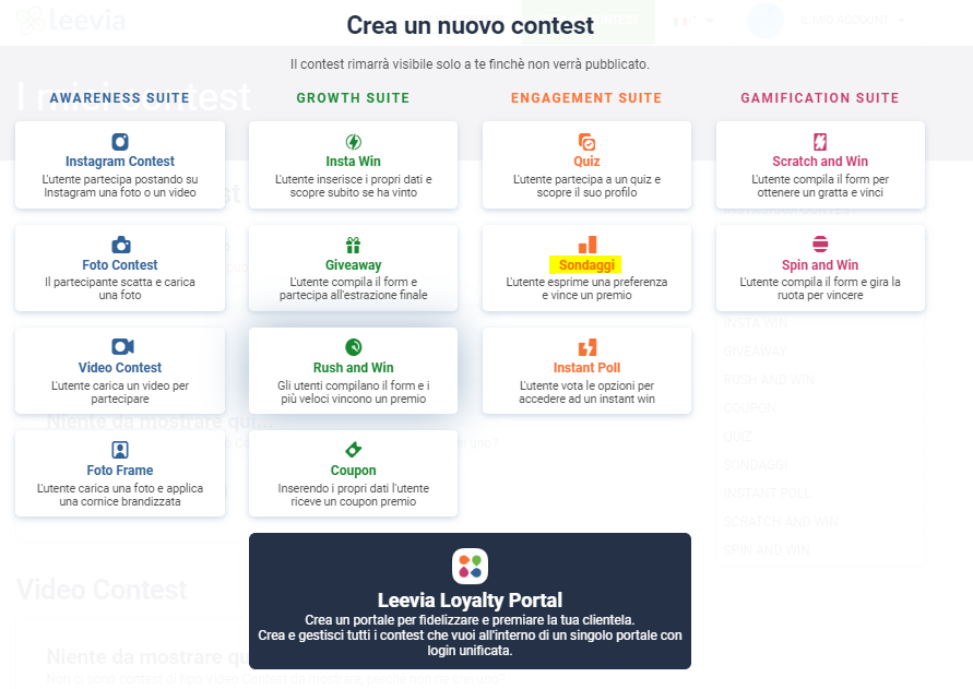 come creare sondaggi online con leevia