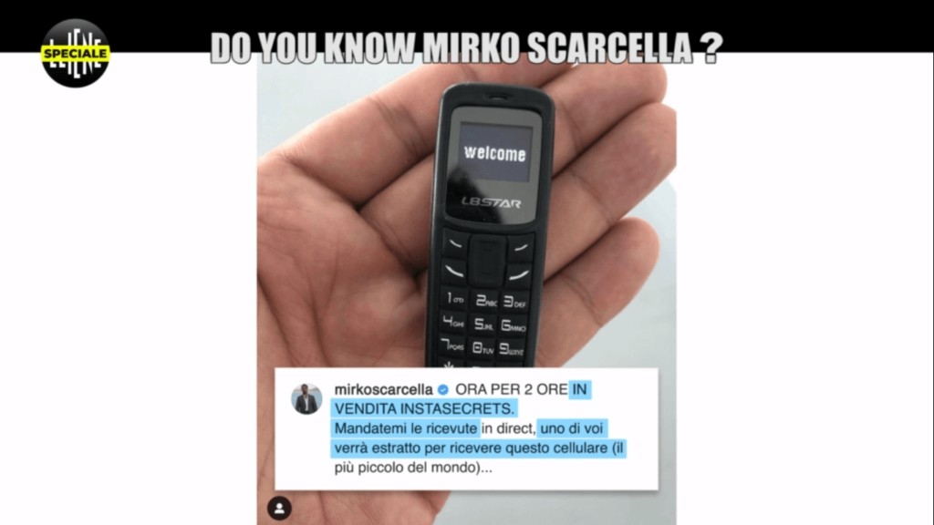 giveaway mirko scarcella il telefono più piccolo del mondo