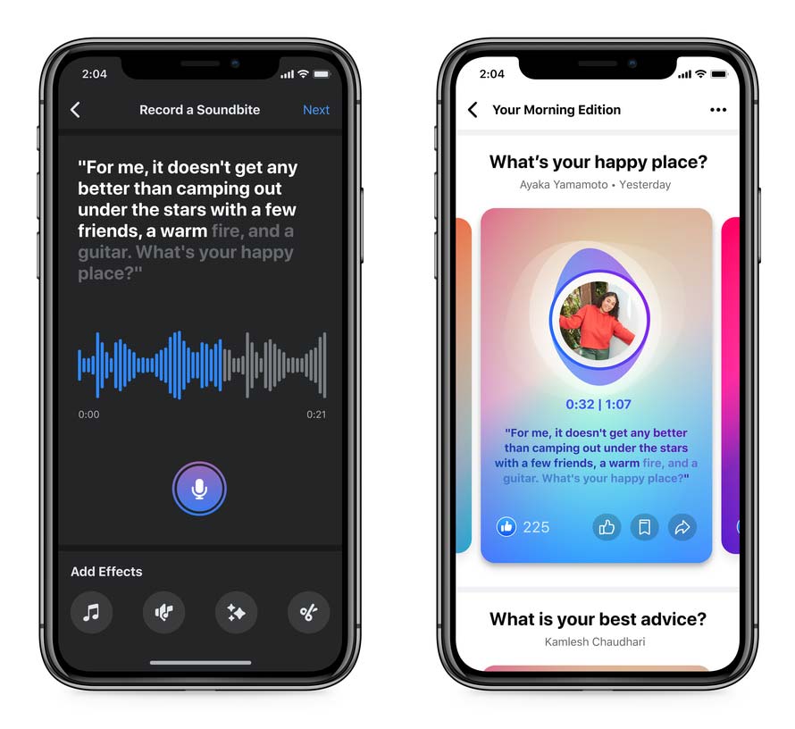 soundbites di facebook